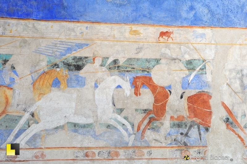 peinture murale du chateau comtal de Carcassonne